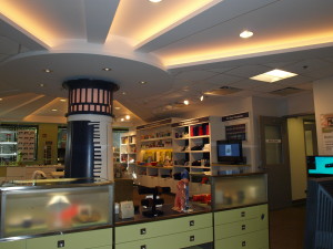 Tools for Living Retail Store featuring a custom made lighthouse with radiating ceiling lights