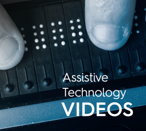 Assistive technology icon showing a fingers typing on a digital Braille keyboard