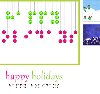 An example of our InBraille Holiday Card.