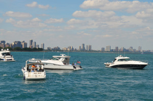 Yacht outing participants out on the lake enjoying the sun!