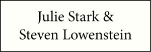 Sponsors Julie Stark & Steven Lowenstein