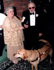 Paul and Ann Scher with Paul's guide dog at the 2006 Chicago Lighthouse Centennial Gala