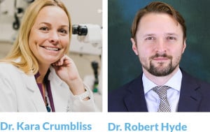 side by side photos of Dr. Kara Crumbliss and Dr. Robert Hyde