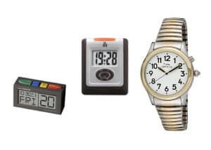 two talking clocks, time optic watch