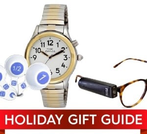 holiday gift guide: measuring cups, watch, orcam device on glasses