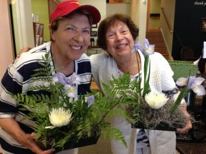 Lois and a friend in the seniors program at an event
