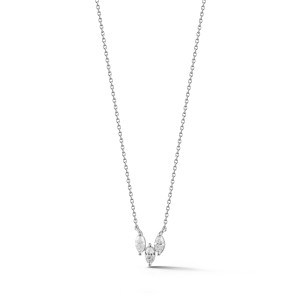 silver necklace with diamonds