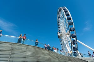 The Ferris Wheel at Navy Pier is pictured.