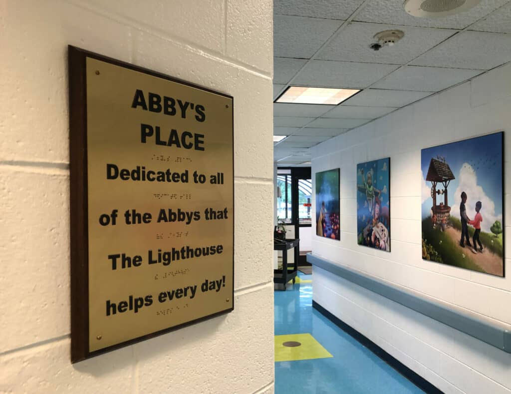 A plaque commemorating “Abby’s Place” in our school recognizes Jon and Mary’s ongoing support.