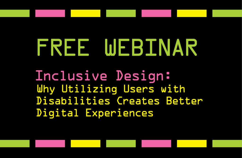 Free Webinar on Inclusive Design