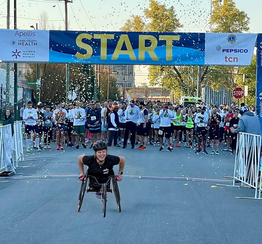 Runners and walkers line up at the Rise to Shine 5k/10k/1M