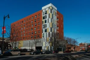 The exterior of the Foglia Residences during the day